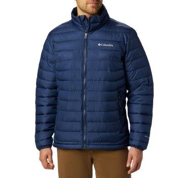 Columbia Powder Lite Insulated, Chamarras Azul Marino Para Hombre | 820617-JNB